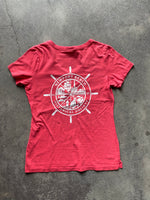 Newport Beach Historical Society Women's Short Sleeve T-Shirt Red Washed