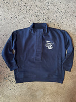 WOMEN'S Newport Beach Sailing Club Quarter Snap Crewneck DEEP NAVY