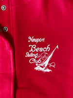 WOMEN'S Newport Beach Sailing Club Quarter Snap Crewneck JUICY CHERRY RED