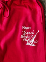 WOMEN'S Newport Beach Sailing Club Fleece Sweatpants JUICY CHERRY RED