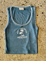 WOMEN'S NEWPORT BEACH Whip Stitch Tank BALI BLUE