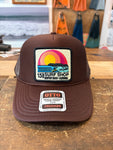 15th St SUNSET SURFER Design Adult Trucker Hat BROWN