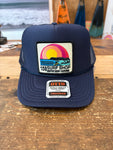15th St SUNSET SURFER Design Adult Trucker Hat NAVY