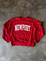 WOMEN'S Newport Star Crewneck CHERRY RED