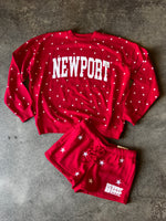 WOMEN'S Newport Star Crewneck CHERRY RED