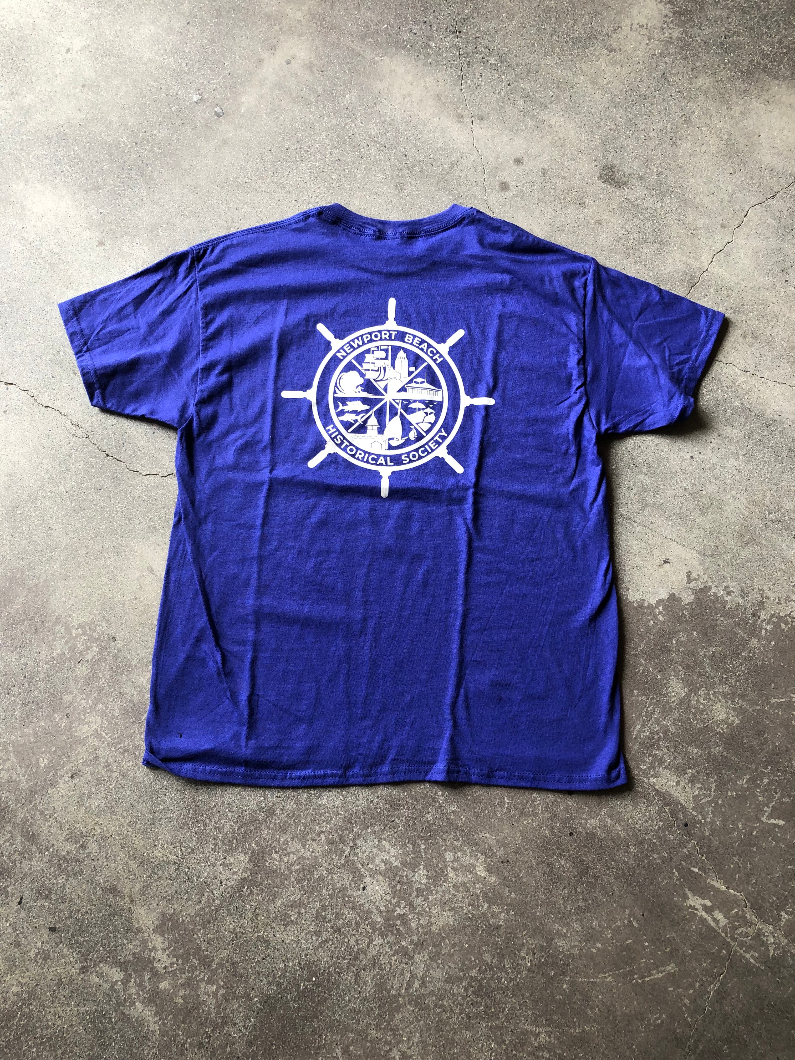 Newport Beach Historical Society Short Sleeve T-Shirt COBALT BLUE