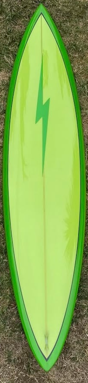 Lightning Bolt Pipeliner 8’0” with Glassed in Fin by Shaper Craig Hollingsworth IN STORE PICK UP ONLY