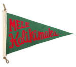 Slightly Choppy Flag Mele Kalikimaka Green