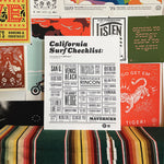 California Surf Check Poster designed by Amy Hood Black on White