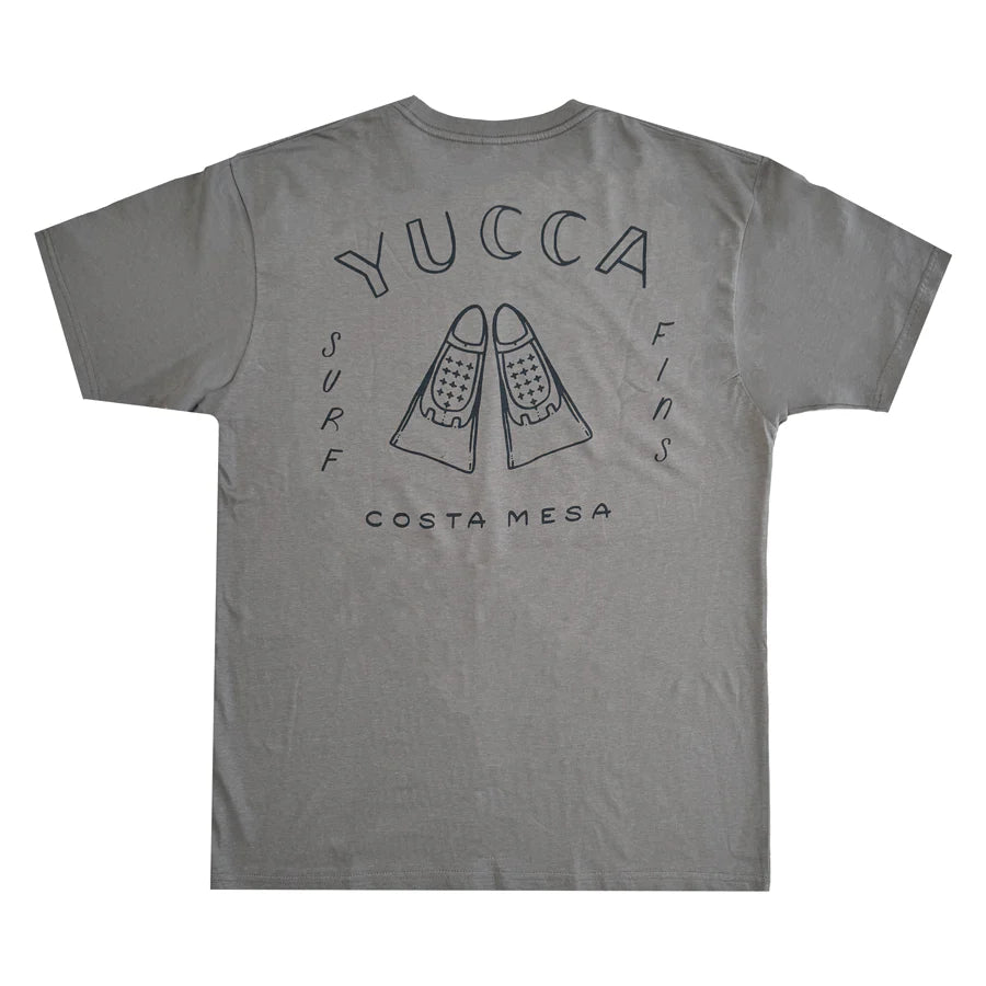 Yucca Fins Outline Short Sleeve T Shirt Medium Grey