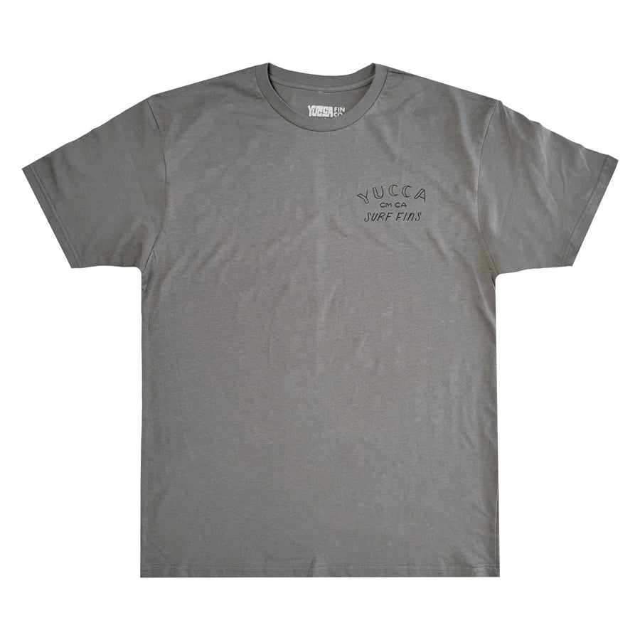 Yucca Fins Outline Short Sleeve T Shirt Medium Grey