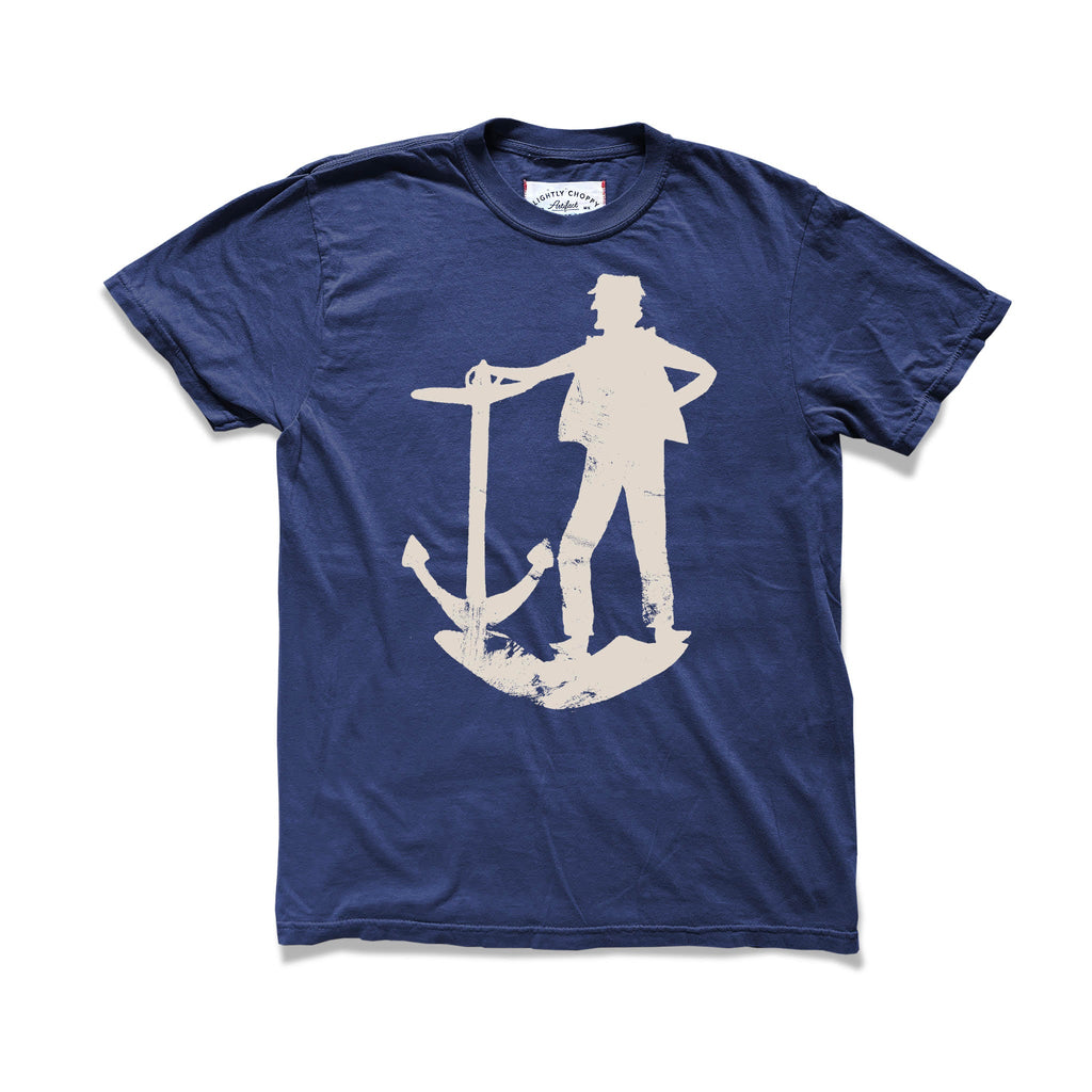 Slightly Choppy Sailor T-shirt Navy with Off White