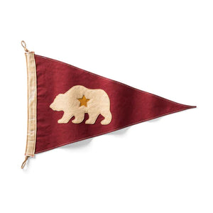 Slightly Choppy Flag California Bear Red