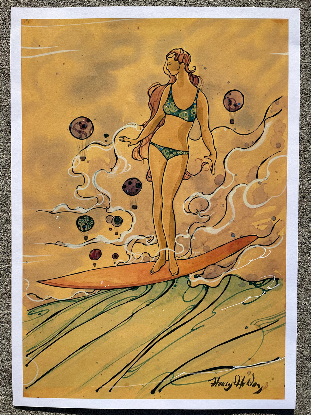 Surfer Chic 2 by Harry Holiday Art Print