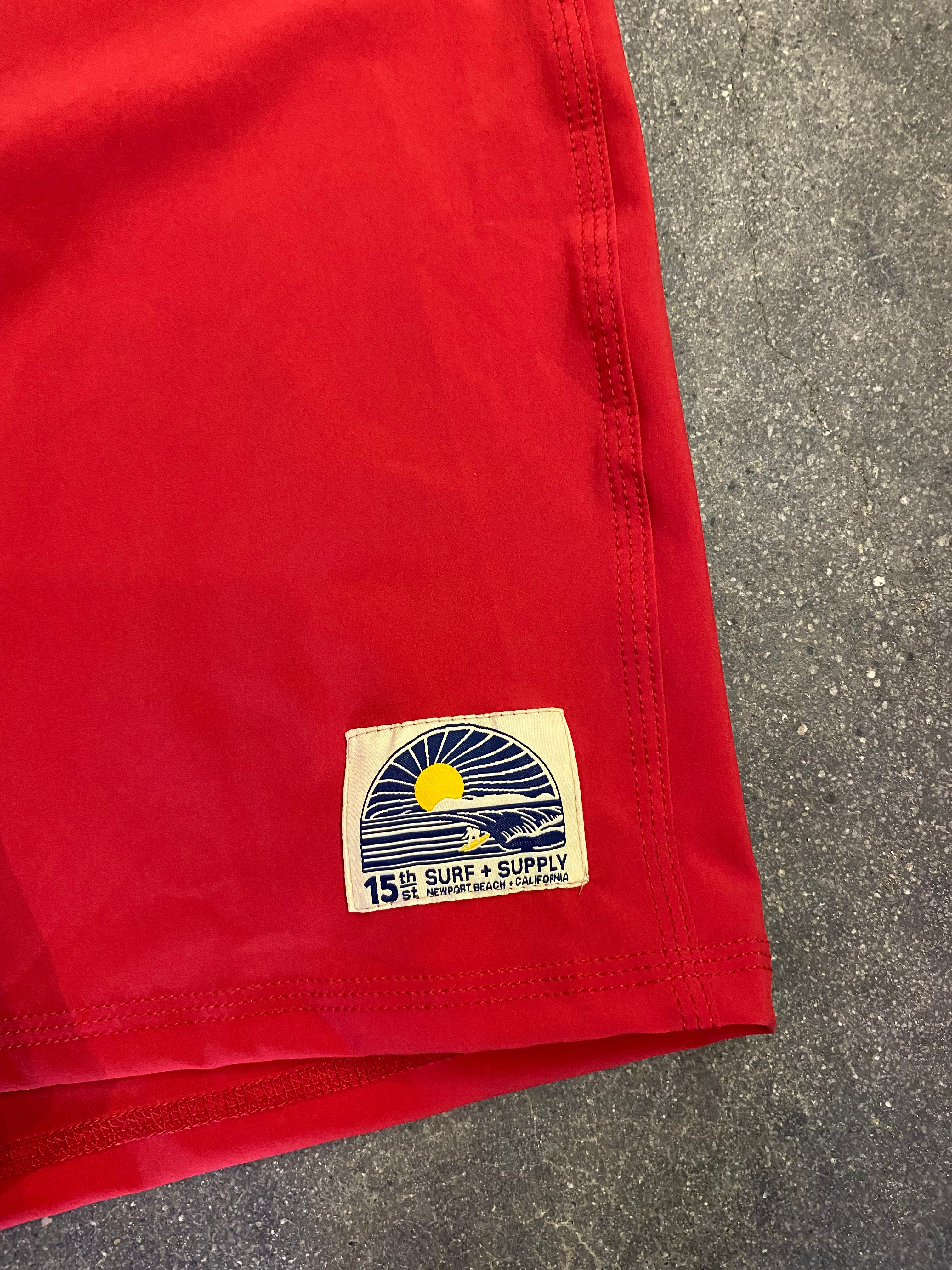 15th St Boardshorts 17"  RED