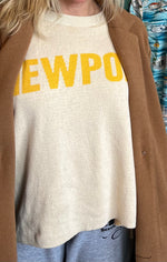 15th St Newport Women's Sweater  CREAM with YELLOW