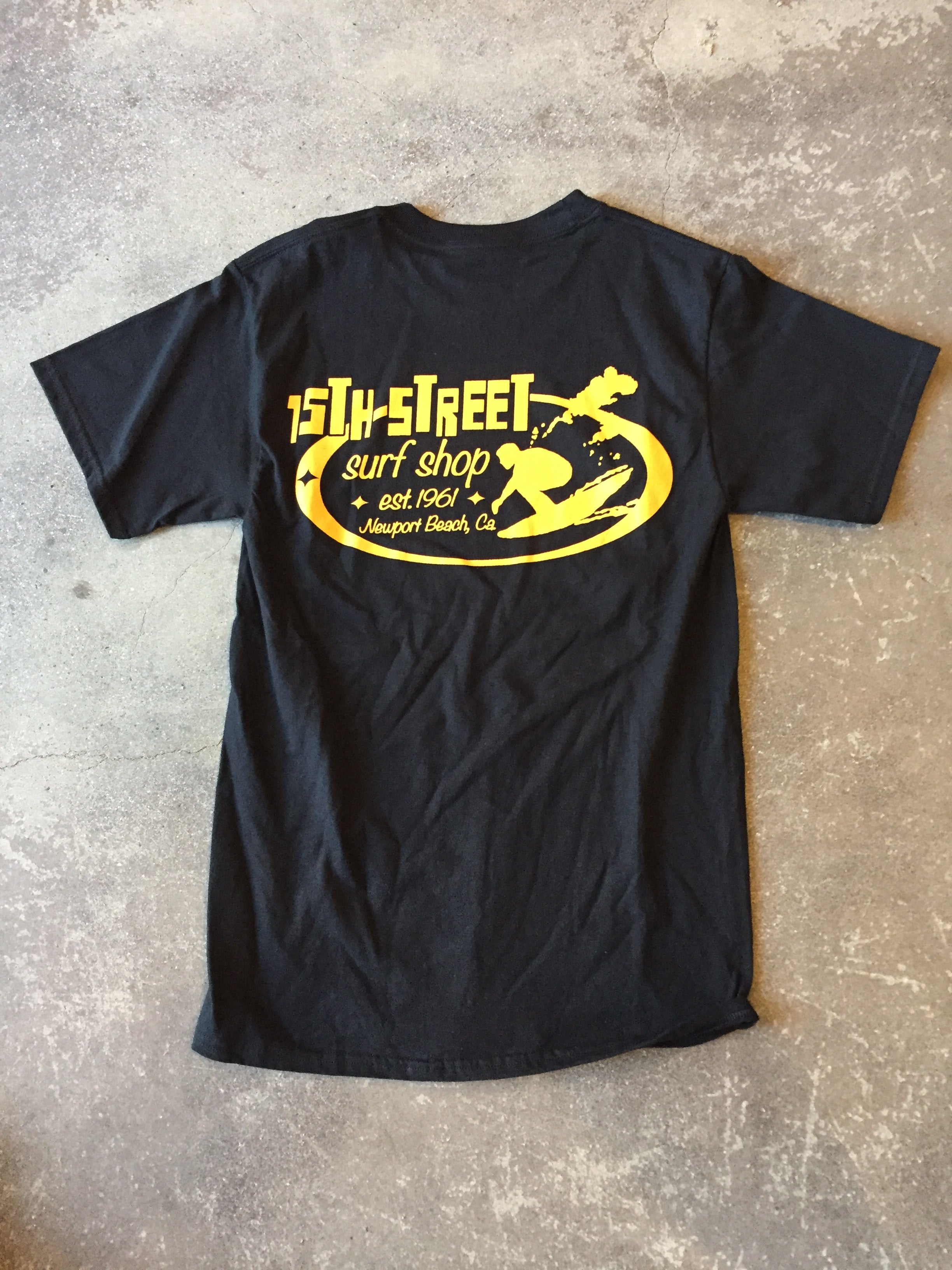 15th St Men's Since 1961 Short Sleeve T-Shirt BLACK WITH GOLD