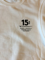 15th St Men's No Black Ball Crewneck Fleece  WHITE