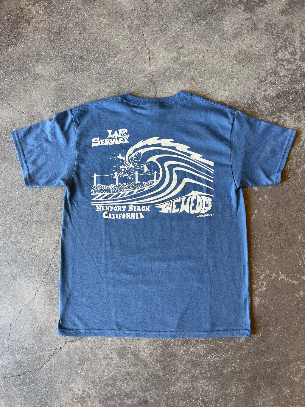 15th St KIDS Wedge Mel "Lip Service"  Short Sleeve T-Shirt NAVY